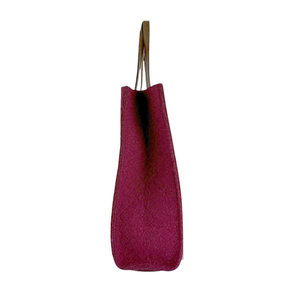 Gucci Red leather Burgundy brown handbag felt
